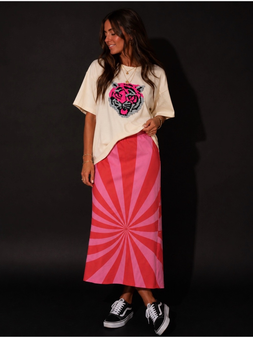 Fantastic Fawn Sequin Tiger Tee